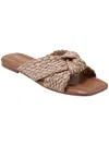 Marc Fisher Mflasket Womens Woven Slip On Slide Sandals In Beige