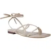 Marc Fisher Latent Womens Leg Ties Square Toe Thong Sandals In Brown