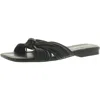 Marc Fisher Laury Womens Knot-front Strappy Slide Sandals In Black