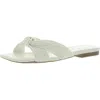 Marc Fisher Laury Womens Knot-front Strappy Slide Sandals In White