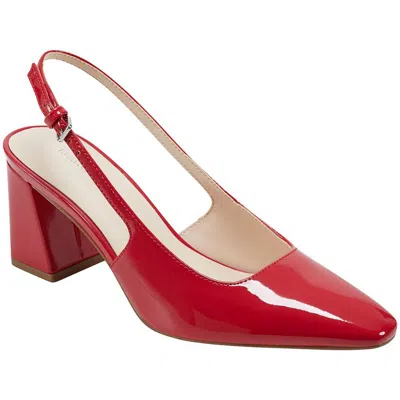 Marc Fisher Leanea Womens Leather Pumps In Red Patent
