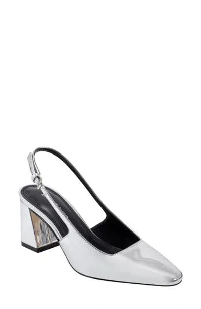Marc Fisher Lethe Slingback Pump In Silver