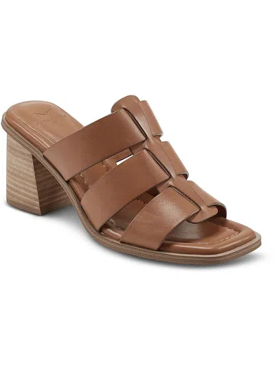 Marc Fisher Louisa Womens Leather Block Heel Heels In Multi