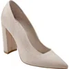 Marc Fisher Ltd Abilene Leather Block-heel Pumps In Taupe