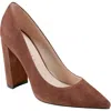 Marc Fisher Ltd Abilene Womens Closed Toe Pointed Toe Loafer Heels In Brown