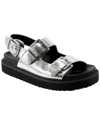 Marc Fisher Ltd Agenda Leather Sandal In Metallic