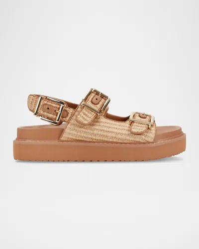 Marc Fisher Ltd Agenda Woven Dual-buckle Slingback Sandals