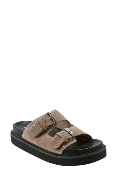 Marc Fisher Ltd Agusta Slide Sandal In Studded Taupe