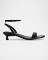 Marc Fisher Ltd Alona Leather Kitten Ankle-strap Sandals