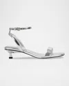 Marc Fisher Ltd Alona Leather Kitten Ankle-strap Sandals