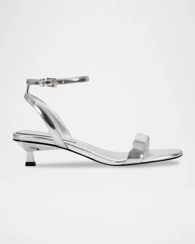 Marc Fisher Ltd Alona Leather Kitten Ankle-strap Sandals