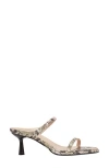 Marc Fisher Ltd Alonde Kitten Heel Slide Sandal In Light Natural Embossed