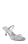 Marc Fisher Ltd Alonde Slide Sandal In Silver Leather