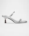 Marc Fisher Ltd Alonde Snake-embossed Leather Slide Sandals