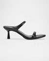 Marc Fisher Ltd Alonde Snake-embossed Leather Slide Sandals