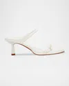 Marc Fisher Ltd Alonde Snake-embossed Leather Slide Sandals