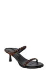 Marc Fisher Ltd Alondely Genuine Calf Hair Kitten Heel Slide Sandal In Animal Print