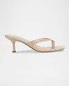 Marc Fisher Ltd Amele Croco Kitten Thong Slide Sandals