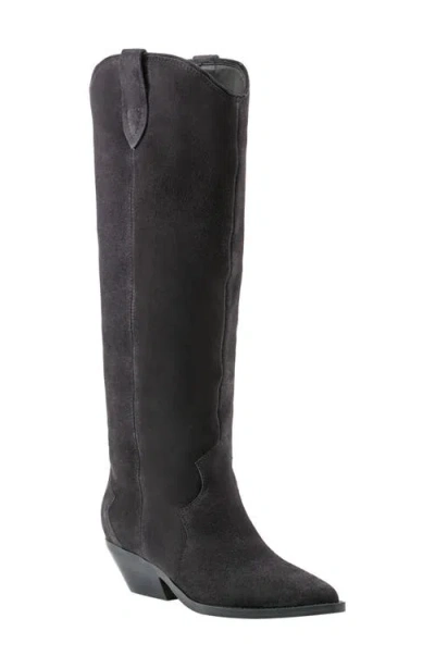 Marc Fisher Ltd Ander Knee High Boot In Off Black Suede