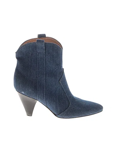 Pre-owned Marc Fisher Ltd Ankle Boots In Blue