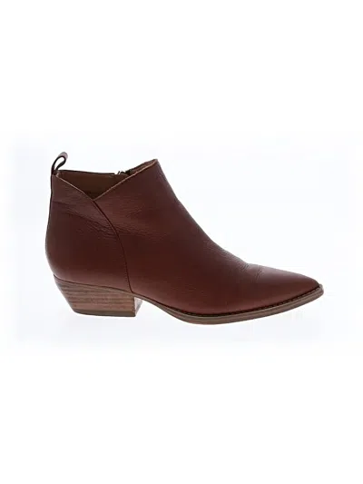 Pre-owned Marc Fisher Ltd Ankle Boots In Brown