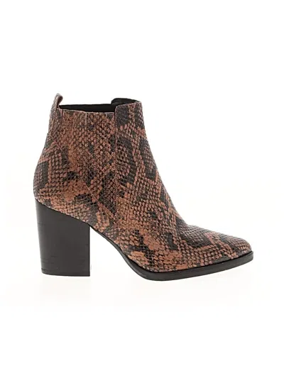 Pre-owned Marc Fisher Ltd Ankle Boots In Brown