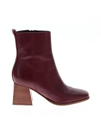 Pre-owned Marc Fisher Ltd Ankle Boots In Burgundy
