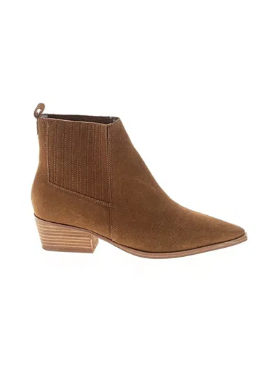 Pre-owned Marc Fisher Ltd Ankle Boots In Tan