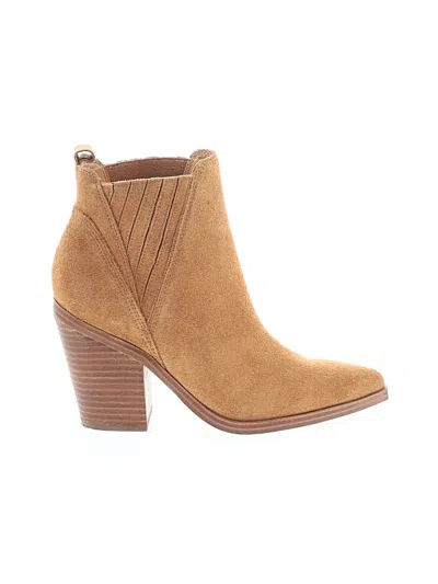 Pre-owned Marc Fisher Ltd Ankle Boots In Tan