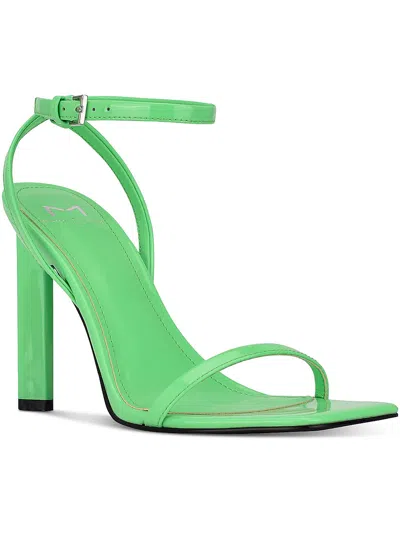 Marc Fisher Ltd Arthur Womens Patent Leather Ankle Strap Heels In Green