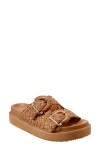Marc Fisher Ltd Auggie Two Strap Sandal In Beige