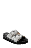 Marc Fisher Ltd Auggie Two Strap Sandal In Silver