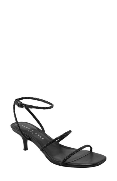 Marc Fisher Ltd Beylee Ankle Strap Kitten Heel Sandal In Black