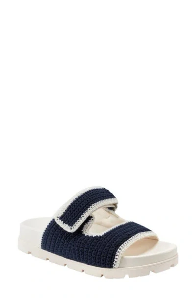 Marc Fisher Ltd Brinleys Two-strap Sandal In Dark Blue