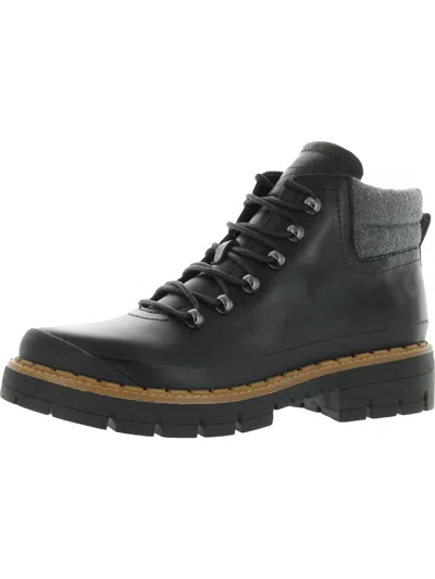 Marc Fisher Ltd Cairy Womens Leather Lugged Sole Combat & Lace-up Boots In Black