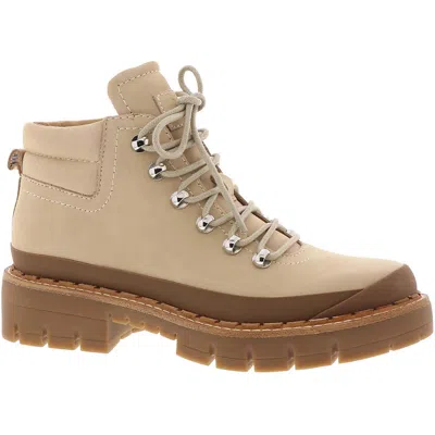 Marc Fisher Ltd Cairy Womens Leather Lugged Sole Combat & Lace-up Boots In Brown