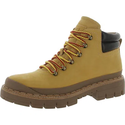 Marc Fisher Ltd Cairy Womens Leather Lugged Sole Combat & Lace-up Boots In Multi
