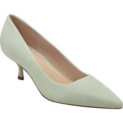 Marc Fisher Ltd Calynna Pointed Toe Kitten Heel Pump In Green