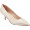Marc Fisher Ltd Calynna Pointed Toe Kitten Heel Pump In Neutral