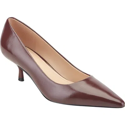 Marc Fisher Ltd Calynna Pointed Toe Kitten Heel Pump In Red