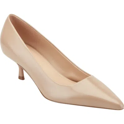 Marc Fisher Ltd Calynna Pointed Toe Kitten Heel Pump In Neutral