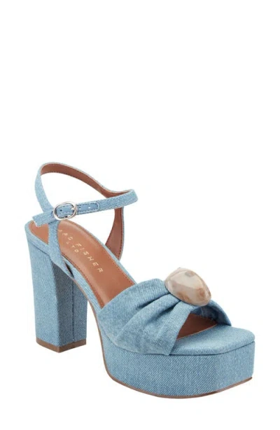 Marc Fisher Ltd Candey Platform Sandal In Blue