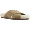 Marc Fisher Ltd Canna Womens Shearling Leather Slide Slippers In Animal Print