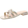 Marc Fisher Ltd Casara 2 Womens Etalli Manmade Slide Sandals In Gold