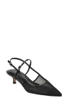 Marc Fisher Ltd Ceddy Slingback Pointed Toe Kitten Heel Pump In Black