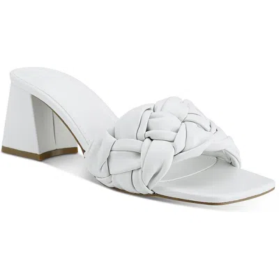 Marc Fisher Ltd Cerita Womens Leather Braided Heel Sandals In Animal Print