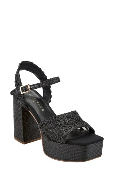 Marc Fisher Ltd Chayse Ankle Strap Platform Sandal In Black