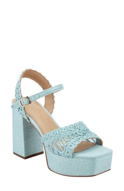 Marc Fisher Ltd Chayse Ankle Strap Platform Sandal In Blue
