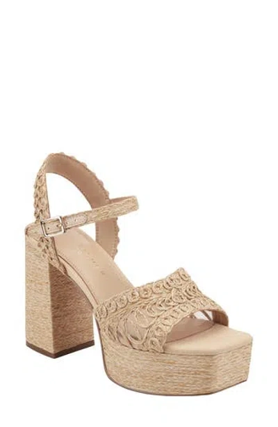 Marc Fisher Ltd Chayse Ankle Strap Platform Sandal In Neutral