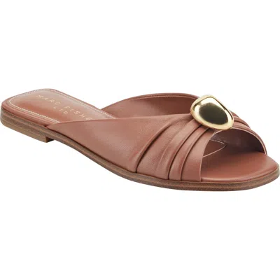 Marc Fisher Ltd Dalani Slide Sandal In Dark Natural